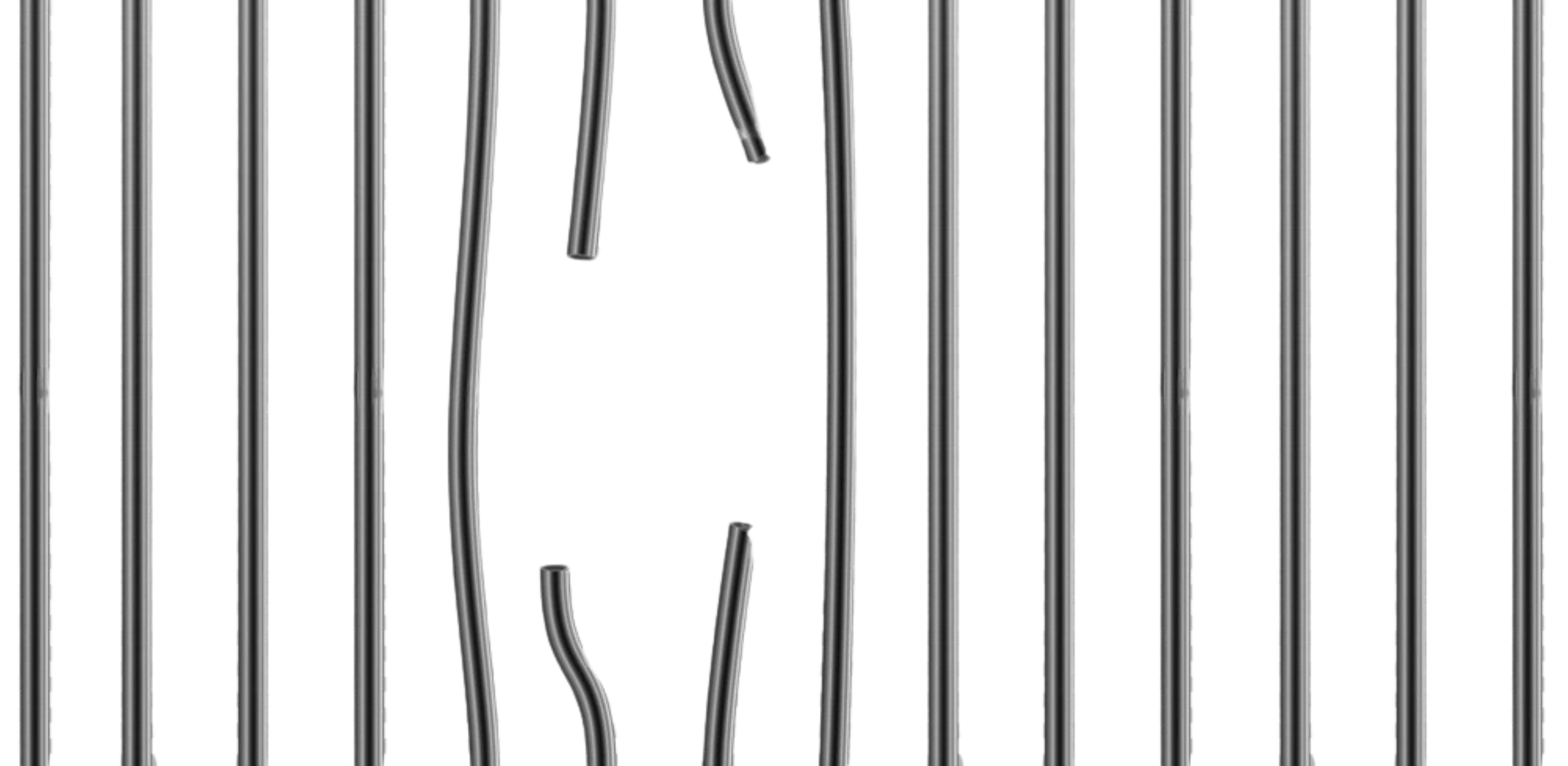 Broken jail bars